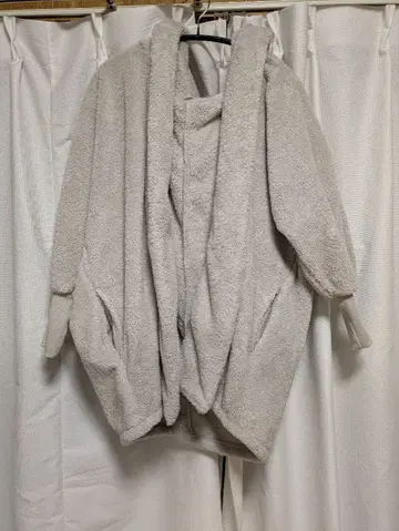 후드 부착 플리스 자켓 라이트 그레이