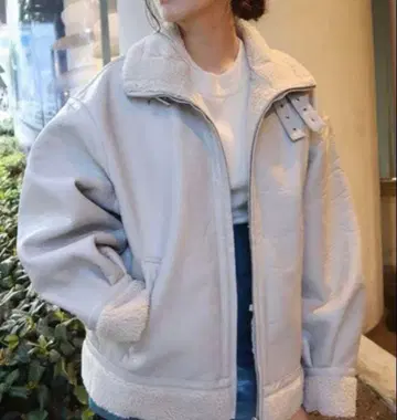 EVRIS 보아 무스탕 블루종 자켓