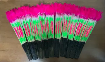 한국 전통 깃털 대나무 부채 무용 부채 부채춤