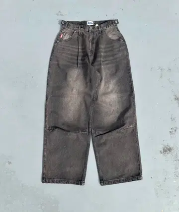 다크 그레이 와이드 데님 팬츠 9090