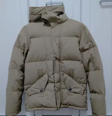다운 자켓 코트 S 사이즈 베이지 브라운