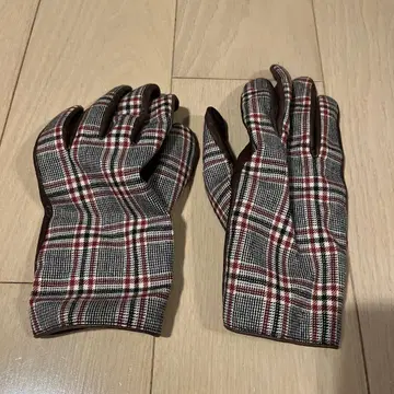 체크 무늬 가죽 장갑 남성용 사이즈