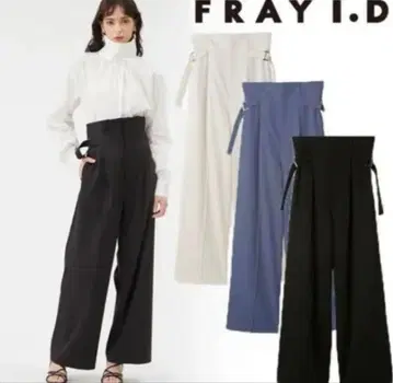 [ 새상품급 ] FRAYID 블루 사이드 벨트 하이웨스트 팬츠 사이즈 0