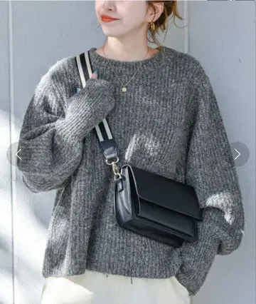 B.C. STOCK SIMPLICITE 라메 혼방 하찌 니트 풀오버