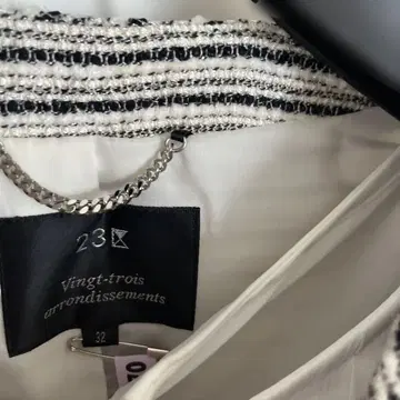 23구 스트라이프 트위드 자켓, 원피스 세트 32