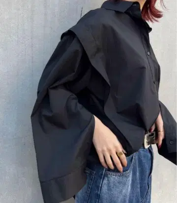 어레인지 슬리브 셔츠