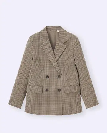 [ 새상품/미사용 ] GU 더블 브레스트 체크 자켓 L