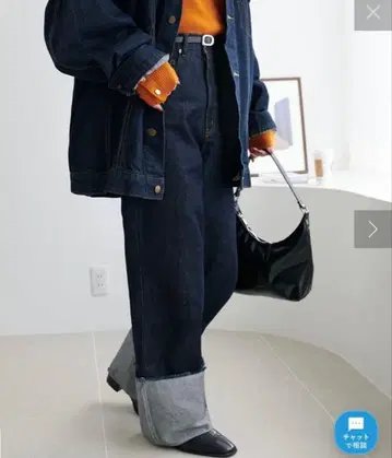 US 코튼 데님 롤업 팬츠 discoat PM