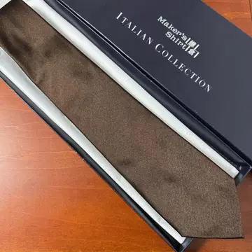 가마쿠라 셔츠 브라운 솔리드 타이 이탈리안 컬렉션 Ver