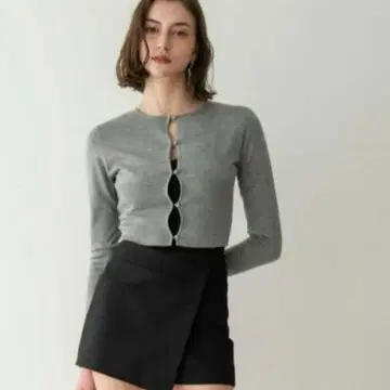 LIBJOIE 실크 블렌드 숏 칼라 가디건