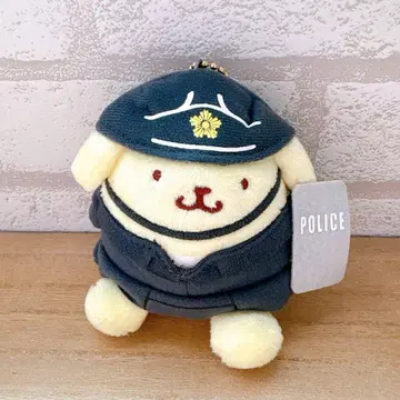 폼폼푸딩 경찰 한정판 폴리스 마스코트 키링 봉제 인형 레어