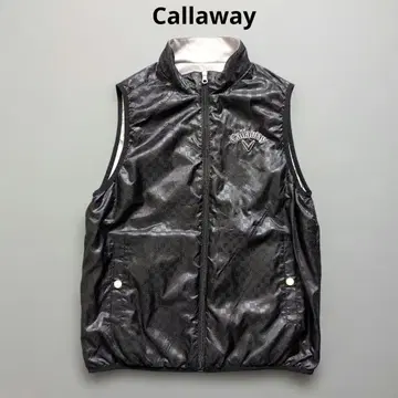 [ 새상품급 ] 캘러웨이 골프 리버서블 풀 집업 베스트 자수 로고 M