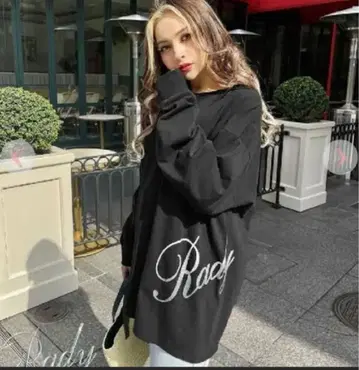 인기 완판템 Rady 사이드 로고 롱 T셔츠 블랙 오버 사이즈 긴팔