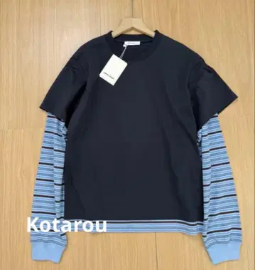 LOW CLASSIC 스트라이프 오버 셔츠 투피스 스타일 긴팔 상의