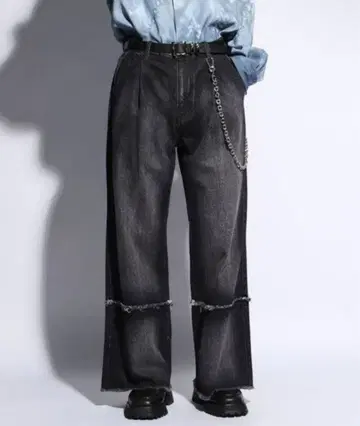 HARE 절개 프린지 데님 S 사이즈