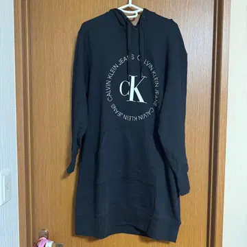 캘빈클라인 롱 후드티 원피스 S