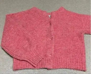 부기우기 boogie 니트 가디건 2way 핑크 스냅 버튼