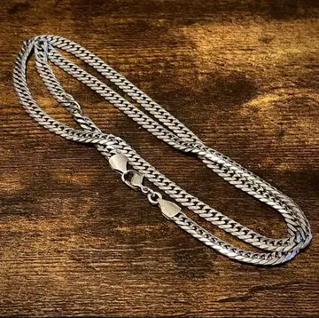 키헤이 실버 목걸이 체인 6면 더블 925 각인 있음