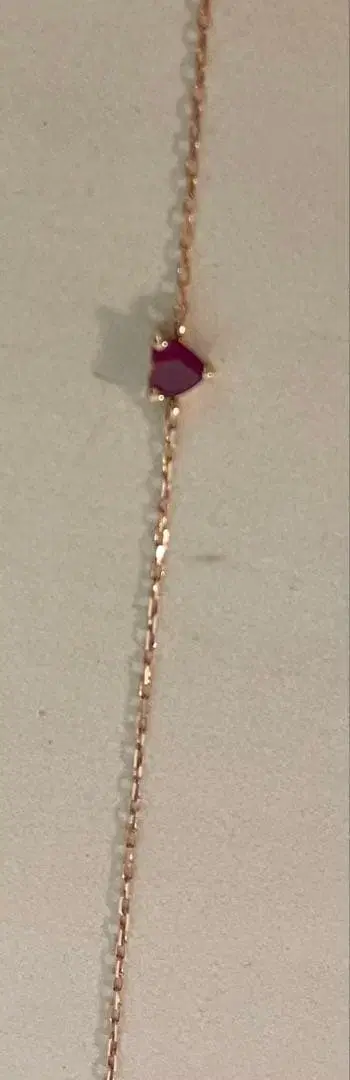 ete 에테 팔찌 루비 하트 K10PG