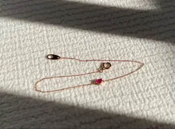 ete 에테 팔찌 루비 하트 K10PG