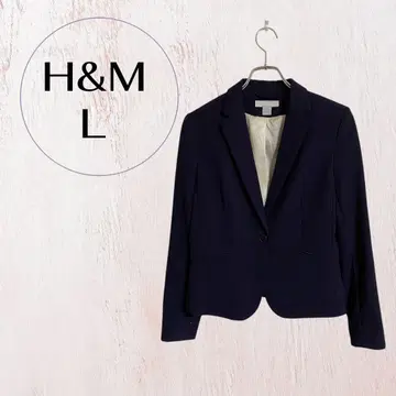 H&M 테일러드 자켓 네이비 L 사이즈 심플 출퇴근 포멀