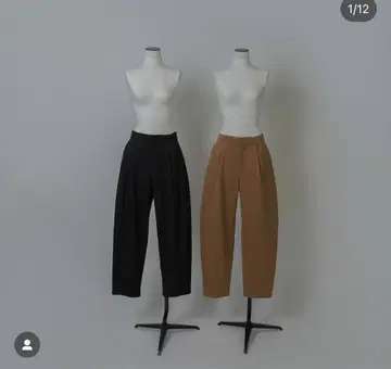 LOHEN 더블 크로스 폼 팬츠 블랙 36 사이즈