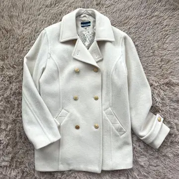 S.C.DONNA SINACOVA 캐시미어 혼방 골드 버튼 더블 P 코트