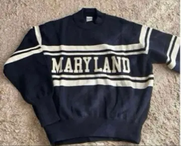 Boogie 로고 니트 네이비 x 화이트 라인