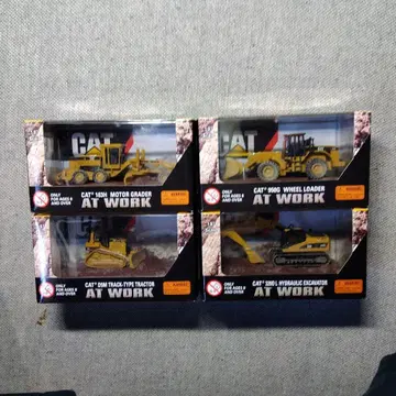 CAT 미니어처 4종 세트 건설 기계 디오라마 미니카