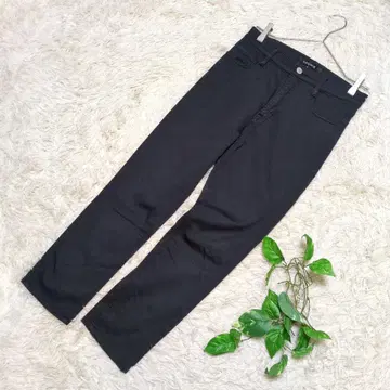 [LOUNIE] 루니 스트레치 슬림 레그 팬츠 38 블랙 캐주얼 팬츠