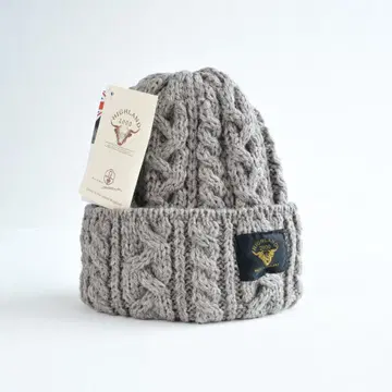 새상품 HIGHLAND 2000 영국제 남녀 공용 울 니트 모자