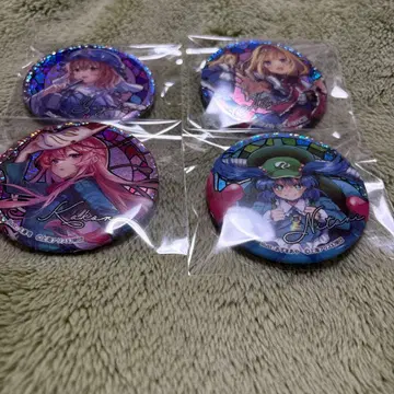 동방 Project 홀로그램 캔뱃지 세트 유유코 앨리스 코코로 니토리