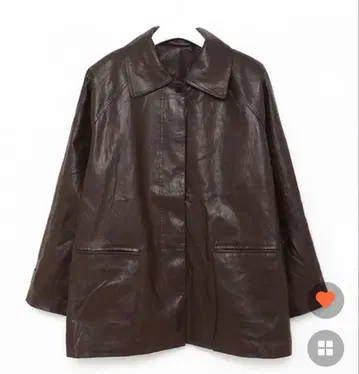 nugu 컬러 가죽 자켓 브라운 아우터