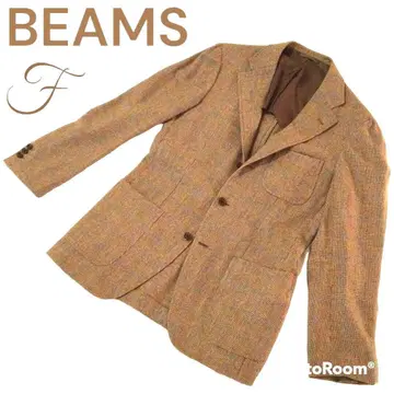 [ 새상품급 ] BEAMS F 테일러드 자켓 브라운 95 M 울 100%