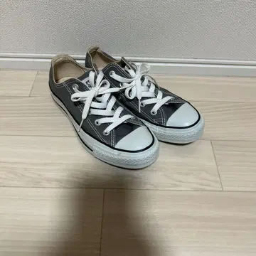 컨버스 올스타 그레이 캔버스 로우컷 스니커즈