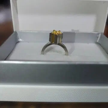 실버 골드콤비 반지 MILK