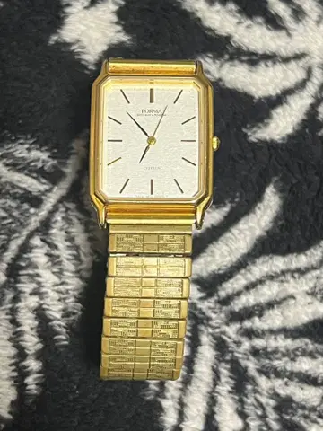 고품질 & 레어 CITIZEN 시티즌 남성용 손목시계 골드 신축 벨트