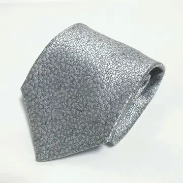 긴자 타야 넥타이 ELETTO700 실버 모자이크 실크 100%