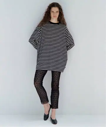 FRAMeWORK onit 별주 OVERSIZE 보더 롱 T