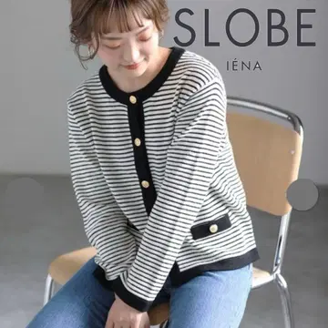 SLOBE IENA (슬로브 이에나) 골드 버튼 크루넥 가디건