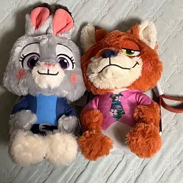 주토피아2 봉제 인형 백팩 2개 세트