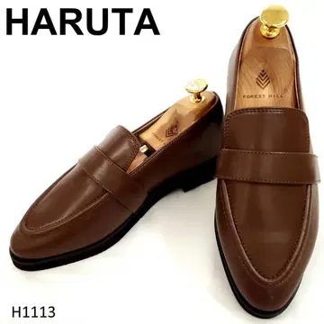 [새상품] 하루타 주세 아몬드토 로퍼 브라운 22.5cm