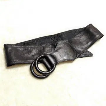 새시 벨트 굵은 벨트 천연 가죽 블랙 블랙 프리 사이즈 심플