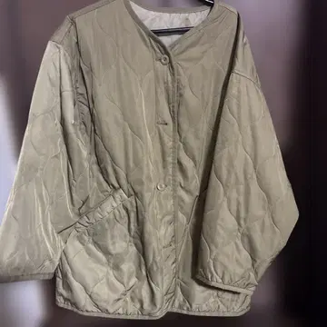 퀼팅 자켓 카키 M 사이즈