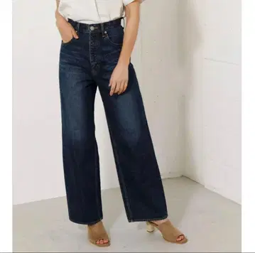 [ 새상품급 ] 아즐 바이 마우지 하이웨스트 와이드 데님 M