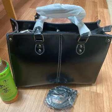 블랙 가죽 비즈니스 백 숄더로도 사용 가능