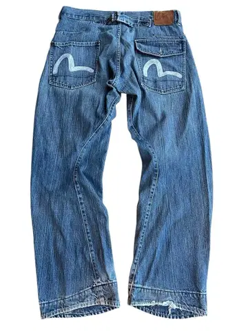 'evisu'2006 draping baggy jeans