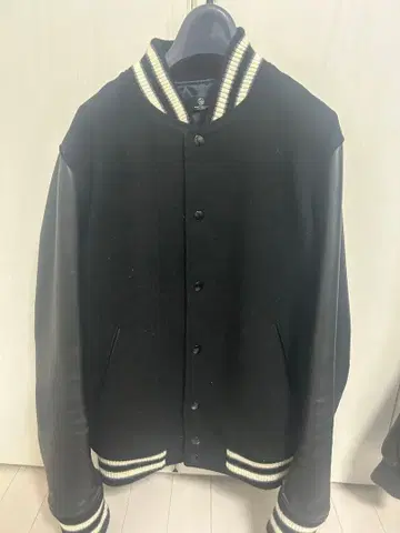 UNITED ARROWS 유나이티드 애로우즈 소매 가죽 바시티 자켓