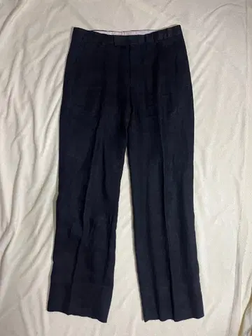 드리스 반 노튼 다크 네이비 린넨 슬랙스