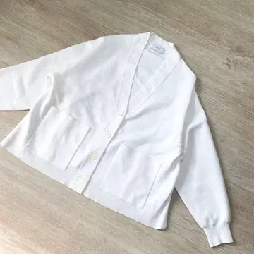 새상품급 2024SS 슬로브 이에나 스무스 니트 가디건 화이트